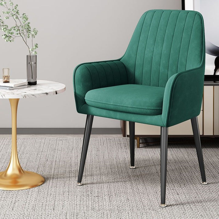 Modern Accent Chair with Gold Legs Bowlift