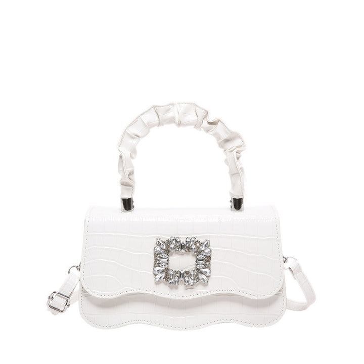 Glamorous Crocodile Texture Evening Handbag Bowlift
