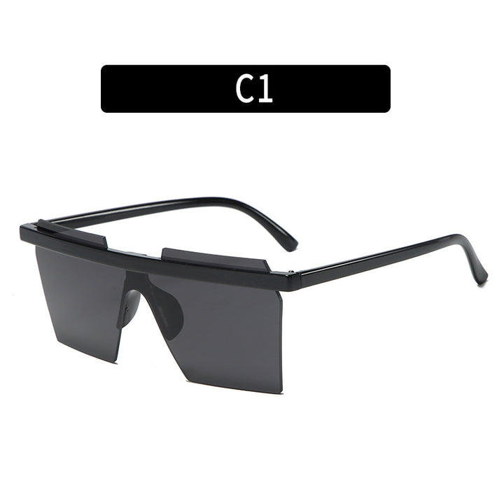 Futuristic Shield Sunglasses with Bold Geometric Design