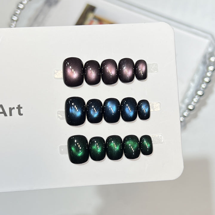 Galaxy Effect Press-On Nail Set Bowlift
