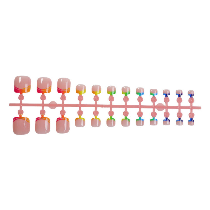 Vibrant Geometric Pattern Press-On Nails Bowlift