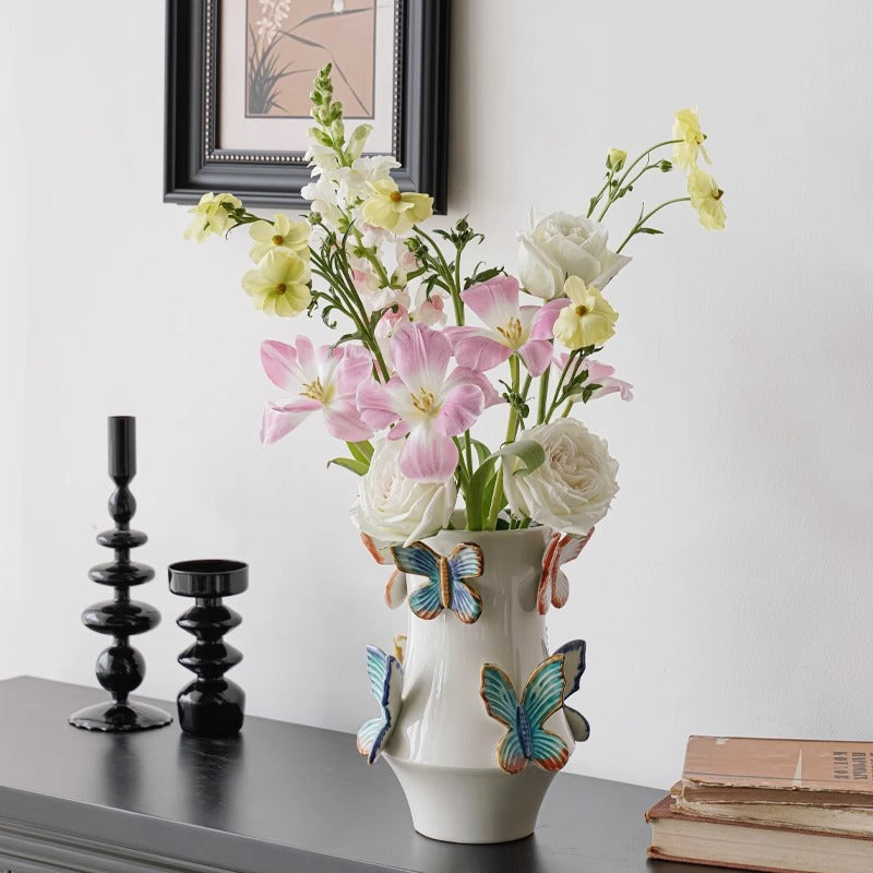 Decorative flower vase with butterflies Bowlift