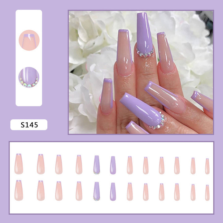 Artificial nail set with elegant and sparkling design Bowlift