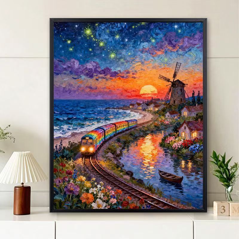 Vibrant Scenic Sunset Wall Art Bowlift
