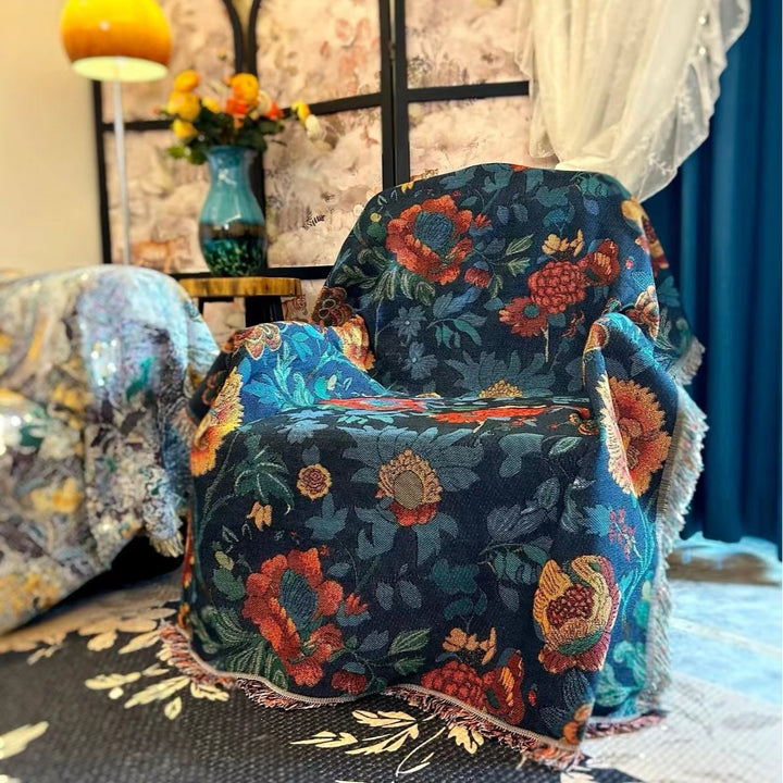 Home Decor Floral Throw