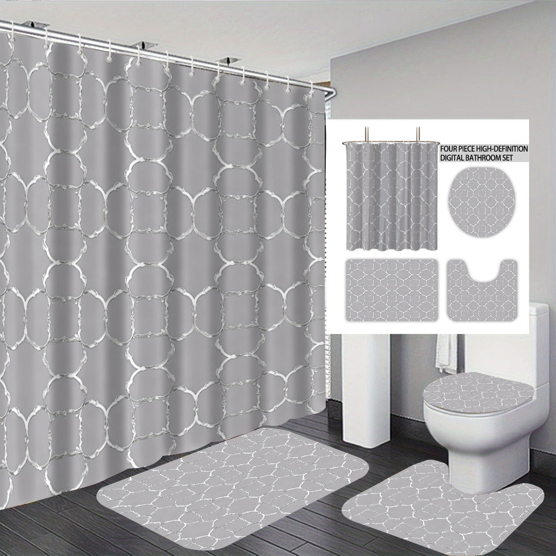 Bohemian-Themed Four-Piece Digital Bathroom Set Bowlift