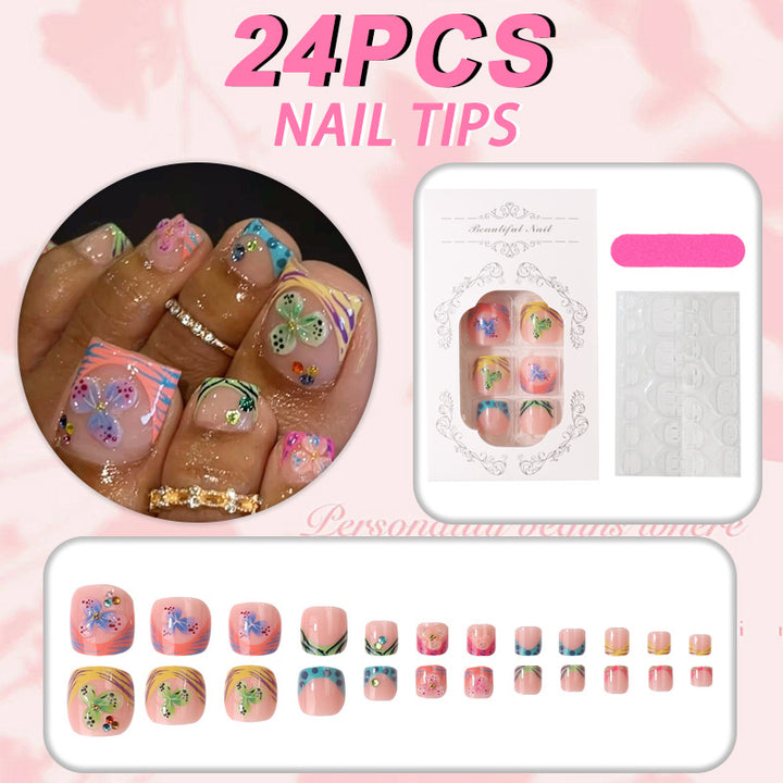 Vibrant Artistic Press-On Nail Tips Collection Bowlift