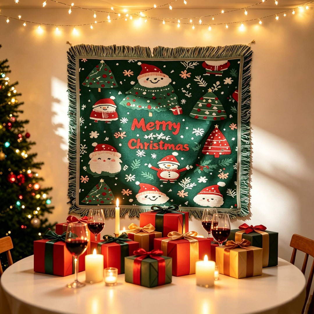Festive Holiday Throw Blanket