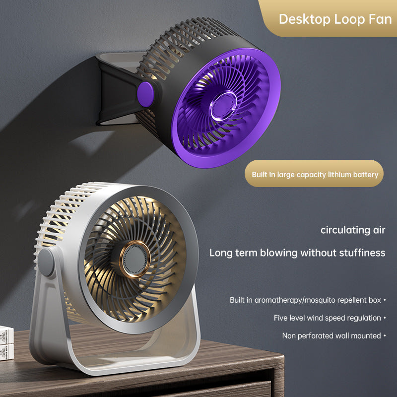 Unisex nan compact rechargeable desktop air circulator with adjustable tilt Bowlift