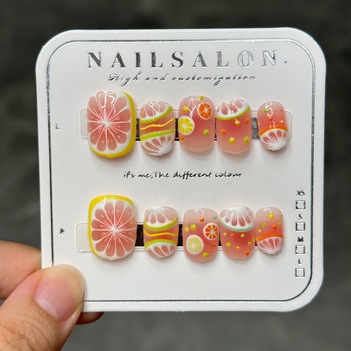 Decorative Press-On Nail Design Set Bowlift