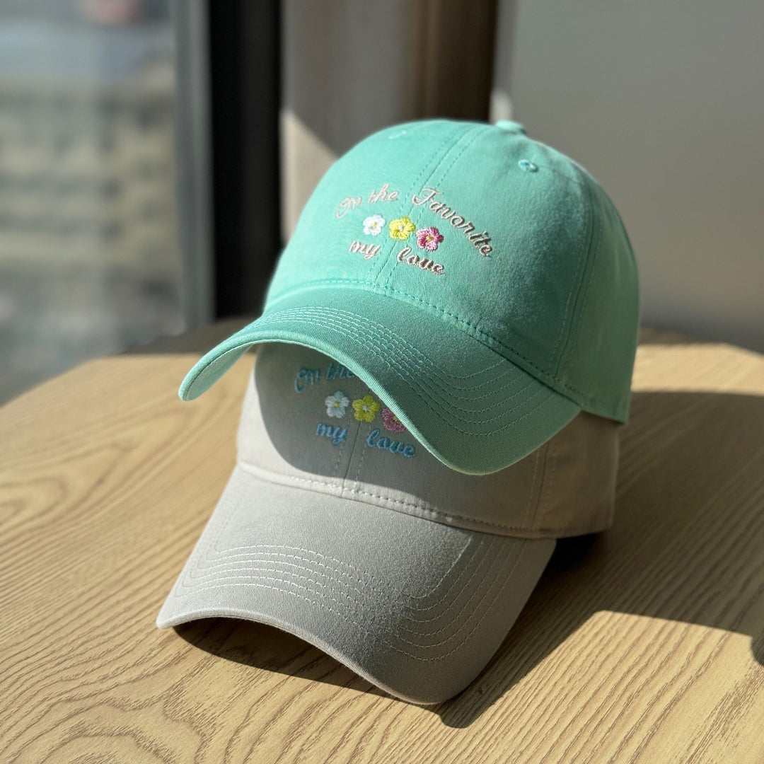 Women's Embroidered Text Cap Bowlift