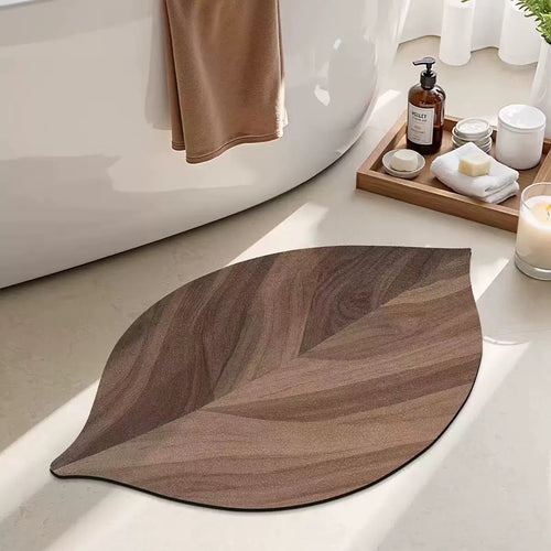Leaf-Shaped Cushioned Bath Mat