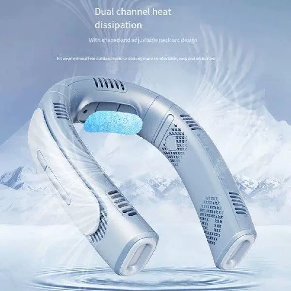 Unisex One Size Portable Rechargeable Bladeless Neck Fan with Adjustable Airflow and Quiet Brushless Motor Bowlift