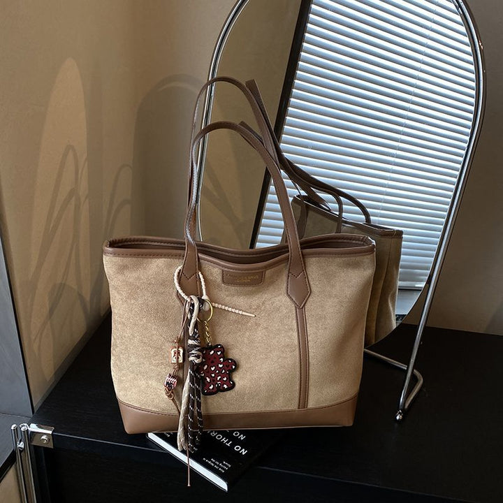 Spacious Suede Tote Bag Bowlift