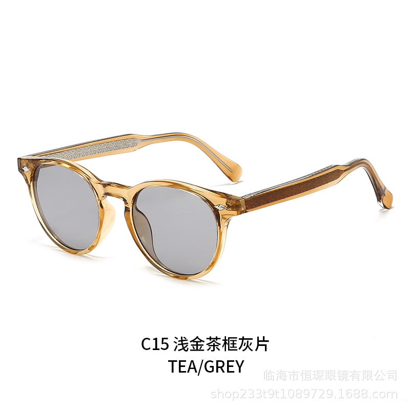 Women round sunglasses in stylish retro design Bowlift