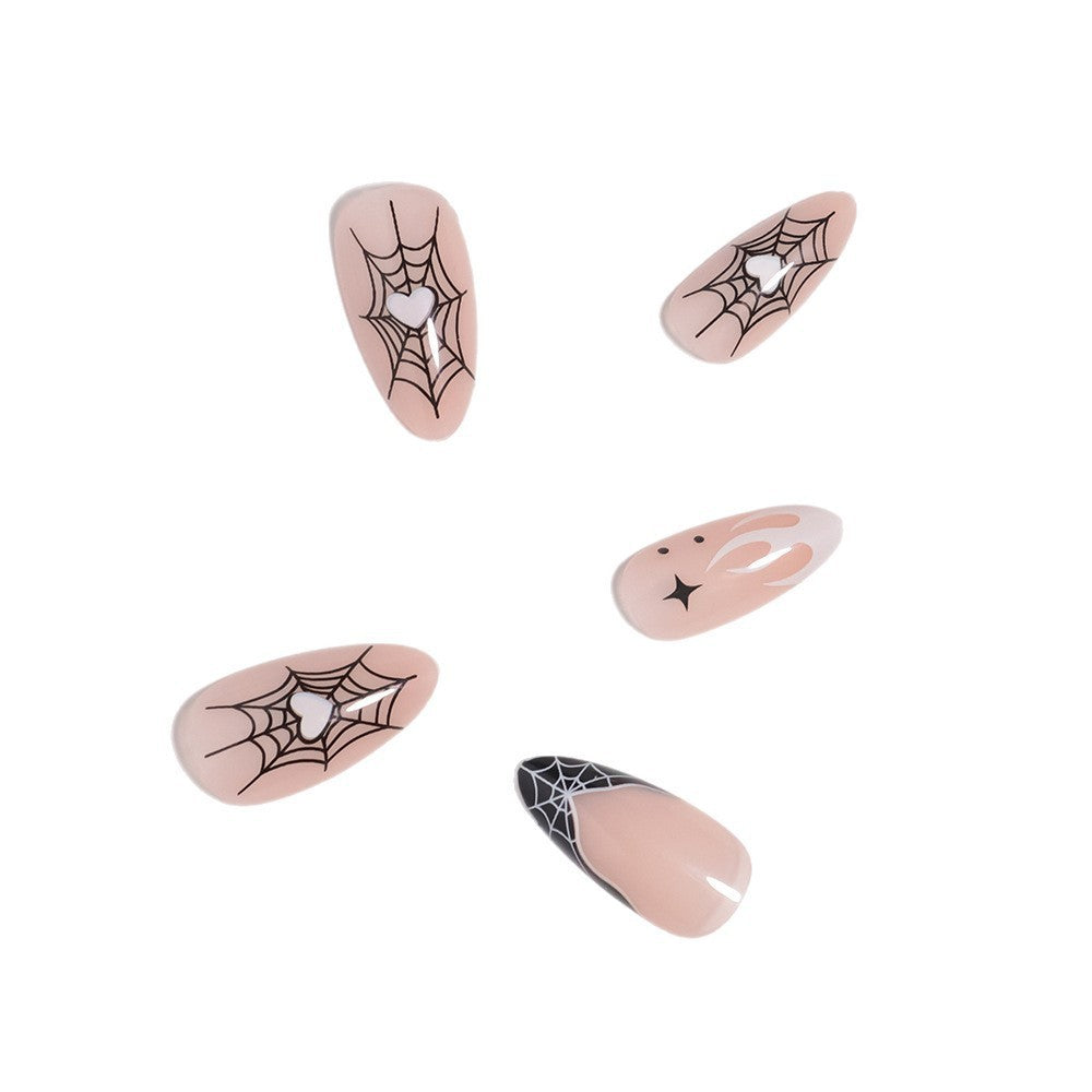 Artistic Halloween-Themed Press-On Nail Art Bowlift 1789805114