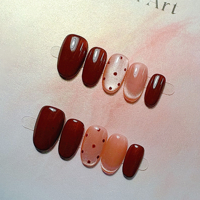 French Tip Press-On Nail Set Bowlift