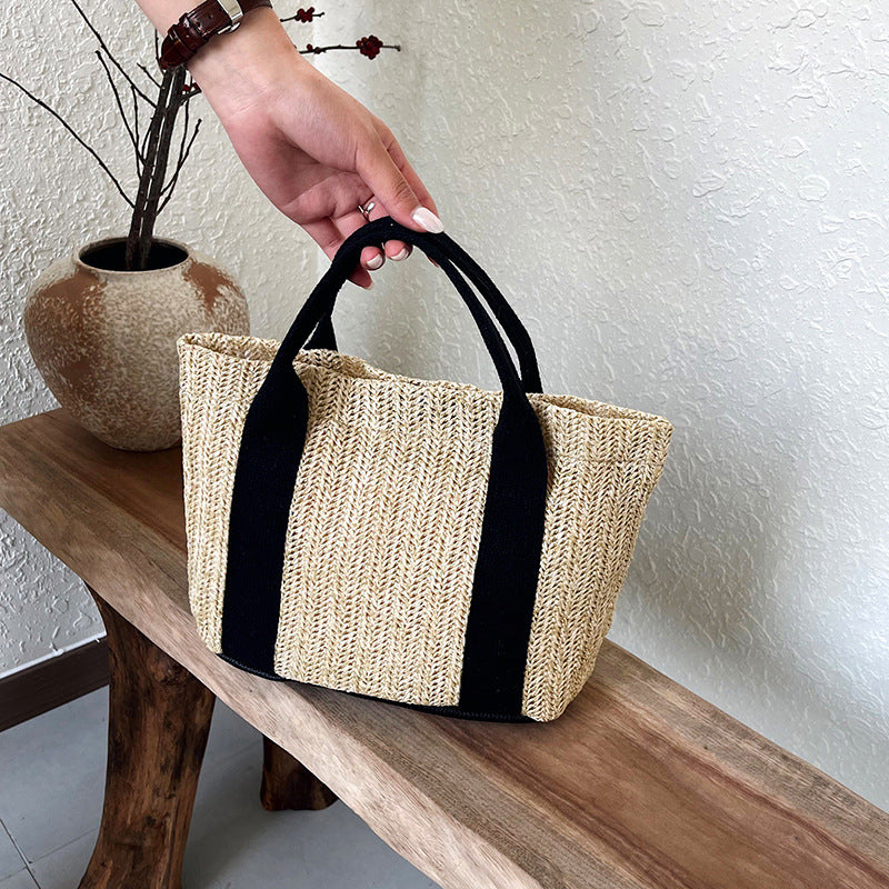 WoEco-Friendly Straw Beach Tote Bowlift