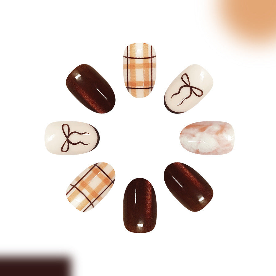 Chic Patterned Press-On Nail Set Bowlift