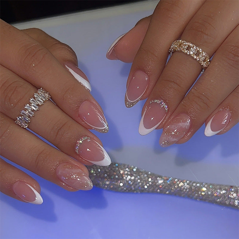 Premium Decorative Press-On Nail Set with Artistic Finishing Bowlift