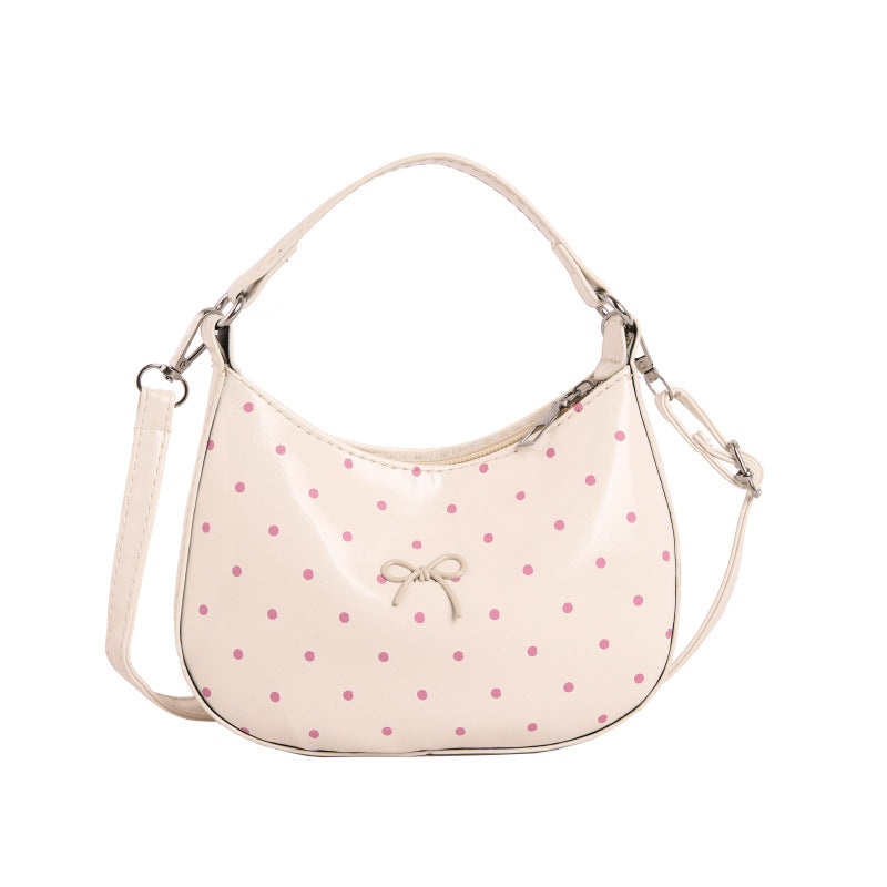 WoCharming Polka Dot Crossbody Handbag Bowlift