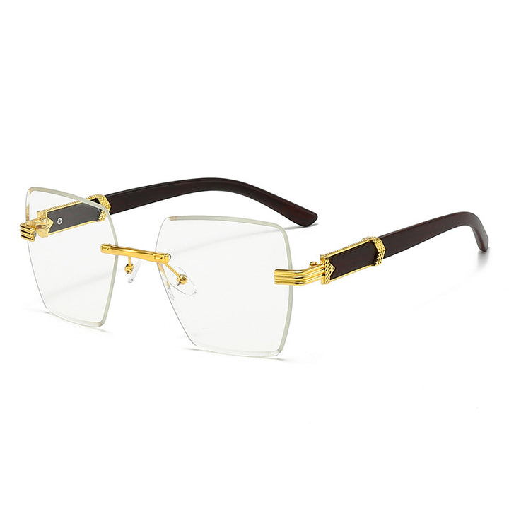 Women's extravagant square sunglasses with golden accents Bowlift