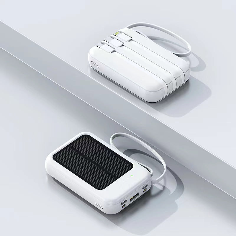 Solar-powered power bank with high capacity and multifunctional connections Bowlift