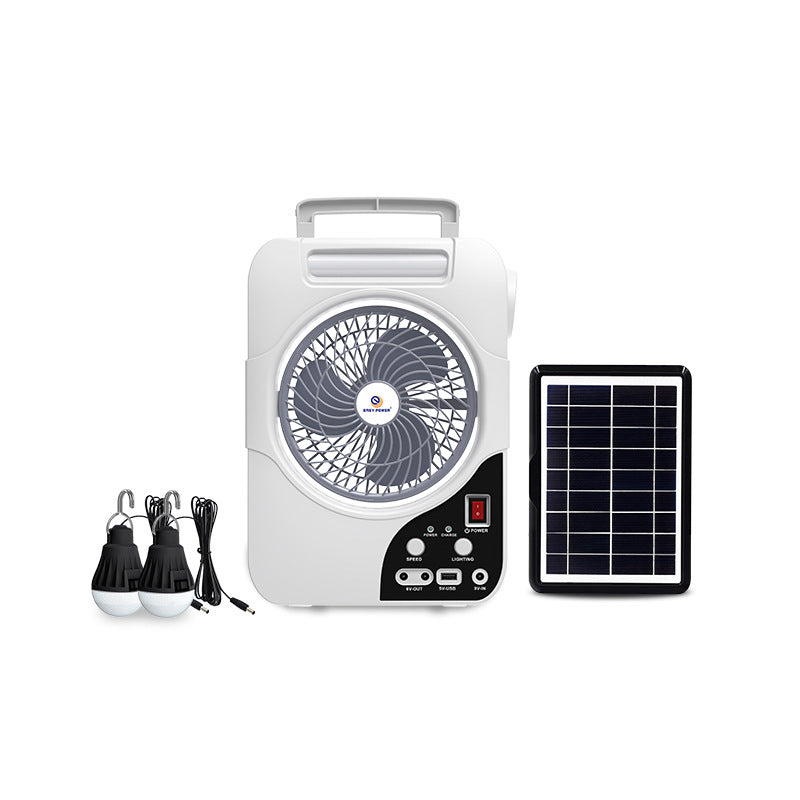 Unisex portable solar ventilation device with integrated battery, LED lights and USB connection Bowlift