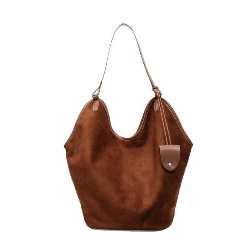 Suede Chic Slouchy Tote Bag Bowlift