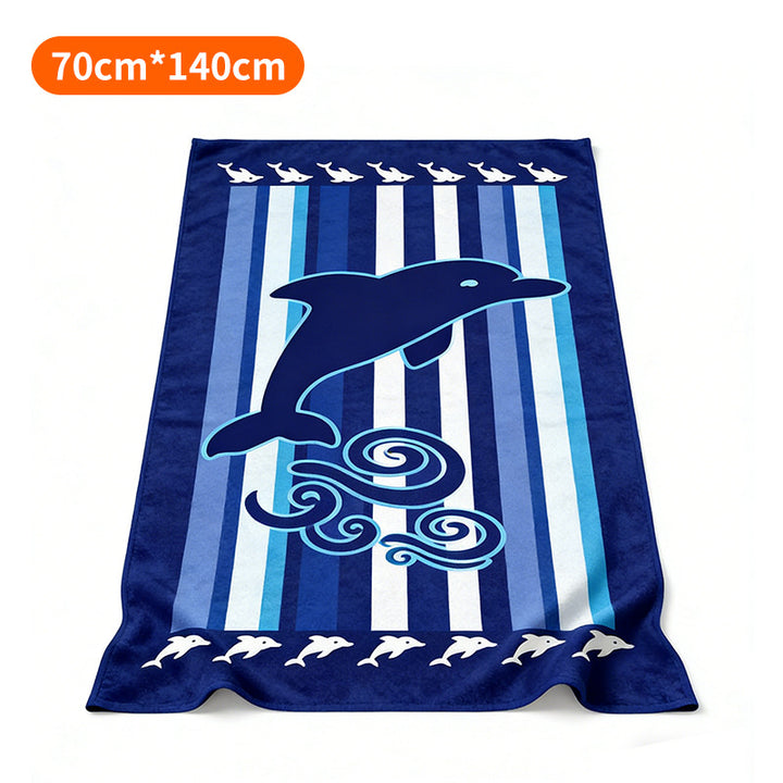 Beach towel with tropical flamingo design Bowlift