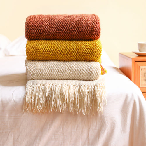 Cozy Knitted Throw Blanket