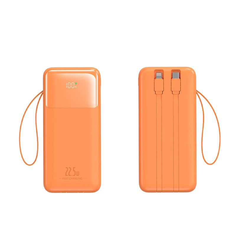 Portable power bank with integrated charging cable and fast charging function Bowlift