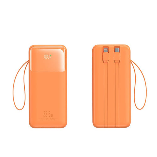 Portable power bank with integrated charging cable and fast charging function Bowlift