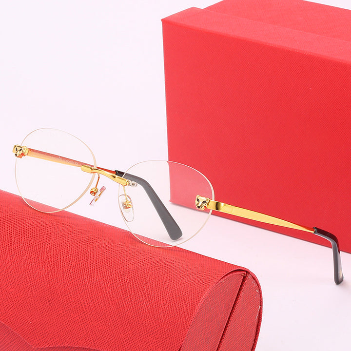 Ladies oval sunglasses with luxurious metallic accents Bowlift