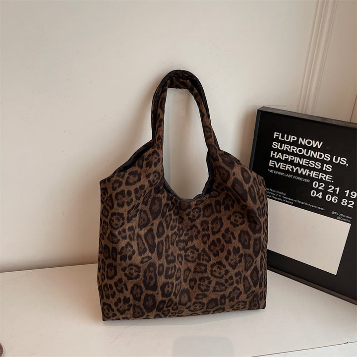 Fashionable Leopard Print Tote Bag Bowlift