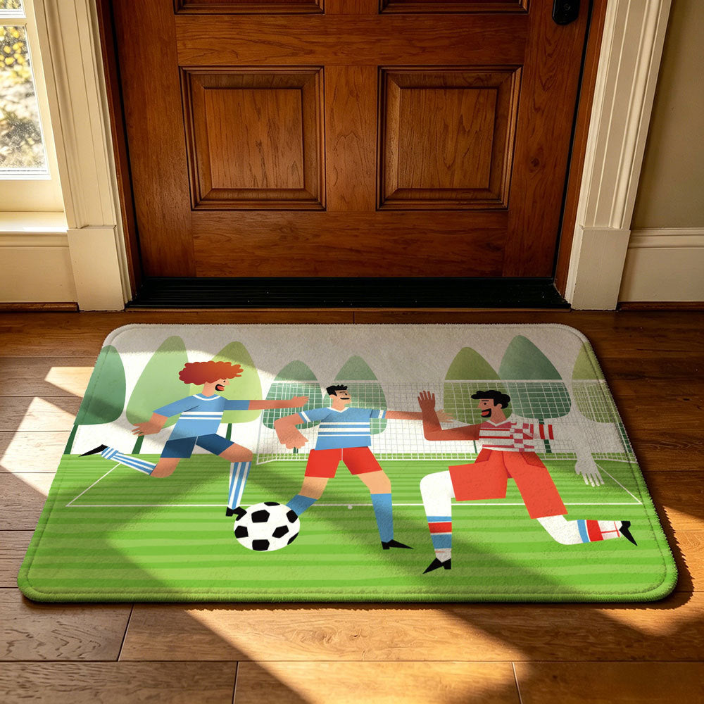 Decorative Football-Themed Area Mat