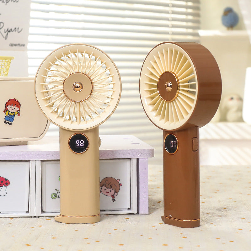 Women's Portable Hand Fan with USB Charging Function and Variable Speed Control Bowlift