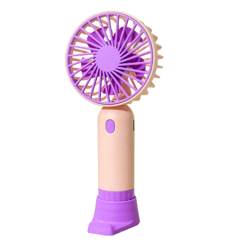 Women's Portable Hand Fan with USB Charging Station Bowlift