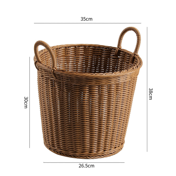 Handwoven Decorative Storage Basket with Ergonomic Handles Bowlift