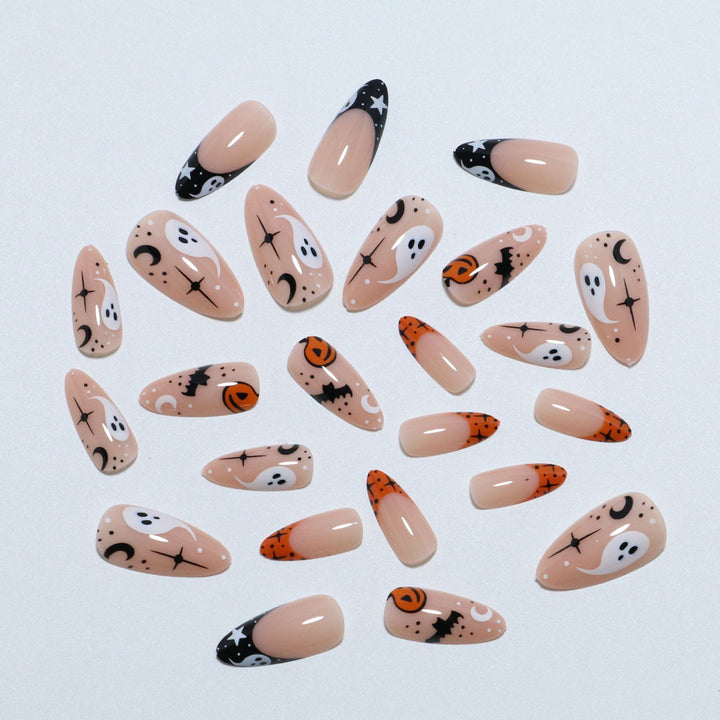 Artistic Halloween-Themed Press-On Nail Set Bowlift 1789805113