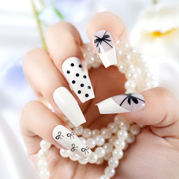 Elegant Press-On Nail Art Set Bowlift