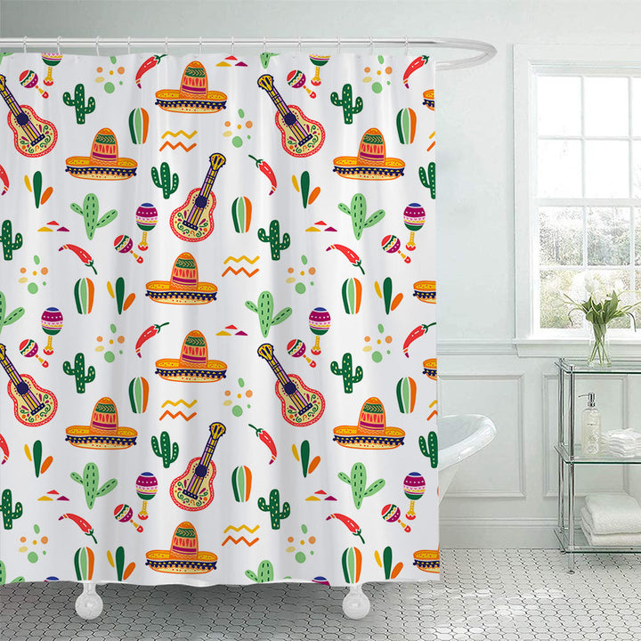 Coffee-Themed Shower Curtain Bowlift
