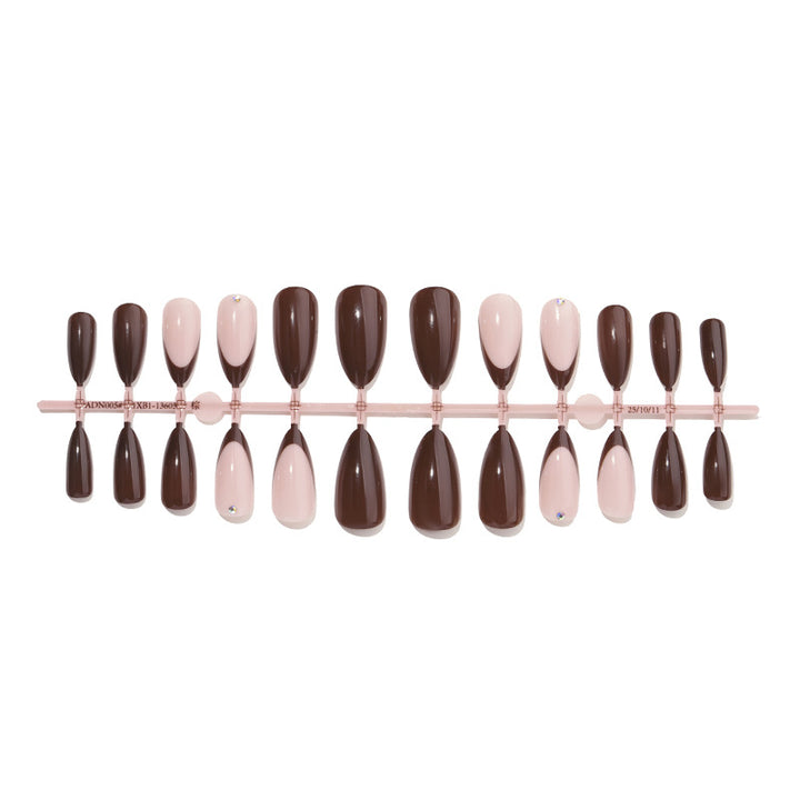 Press-On Nail Art Set with Elegant French Tips Bowlift