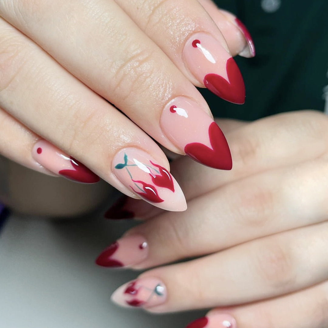 Floral Heart-Shaped Nail Art Set Bowlift