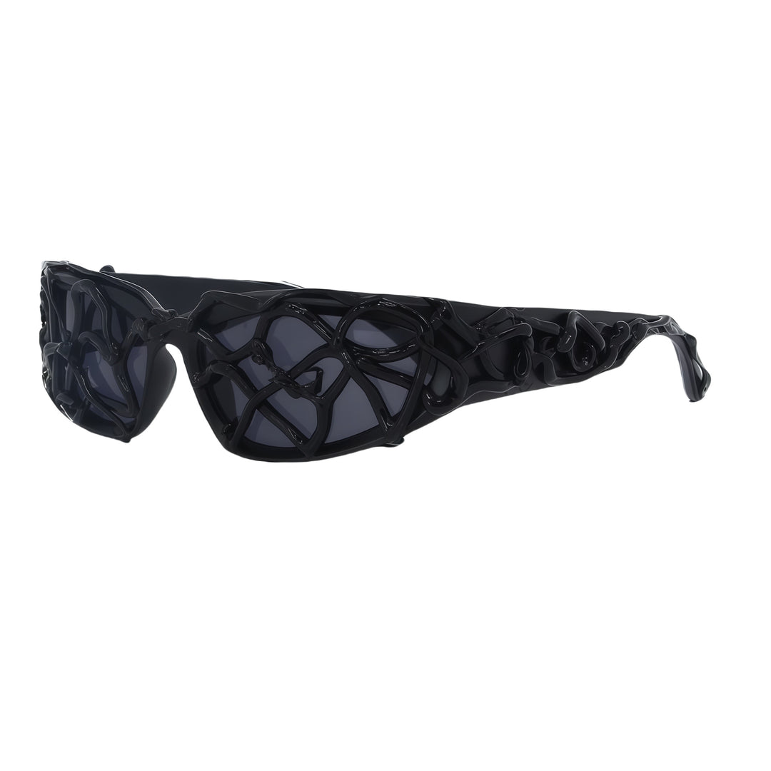 Women's Sporty Sunglasses with Innovative, Textured Frame Bowlift