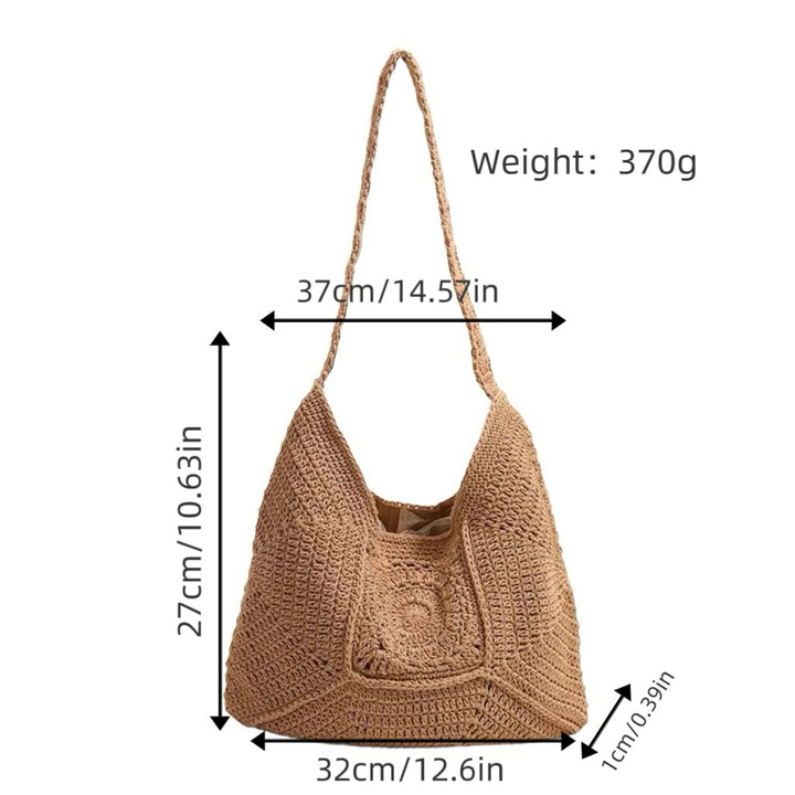 Handmade tote bag with artistic crochet pattern Bowlift