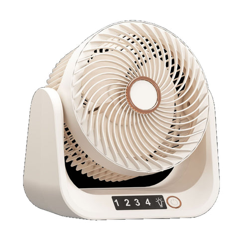 Women's multifunctional table fan with LED night light Bowlift