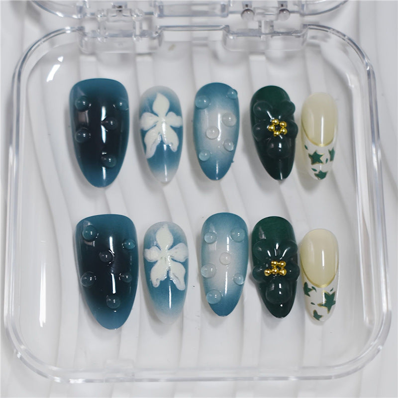 Artistic Cartoon-Themed Press-On Nail Art Set Bowlift