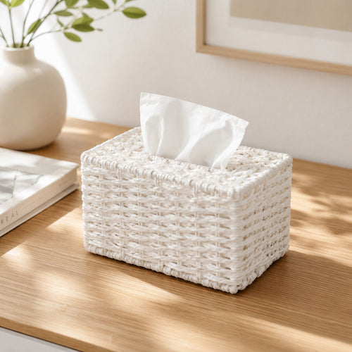 Woven Tissue Box Cover Bowlift
