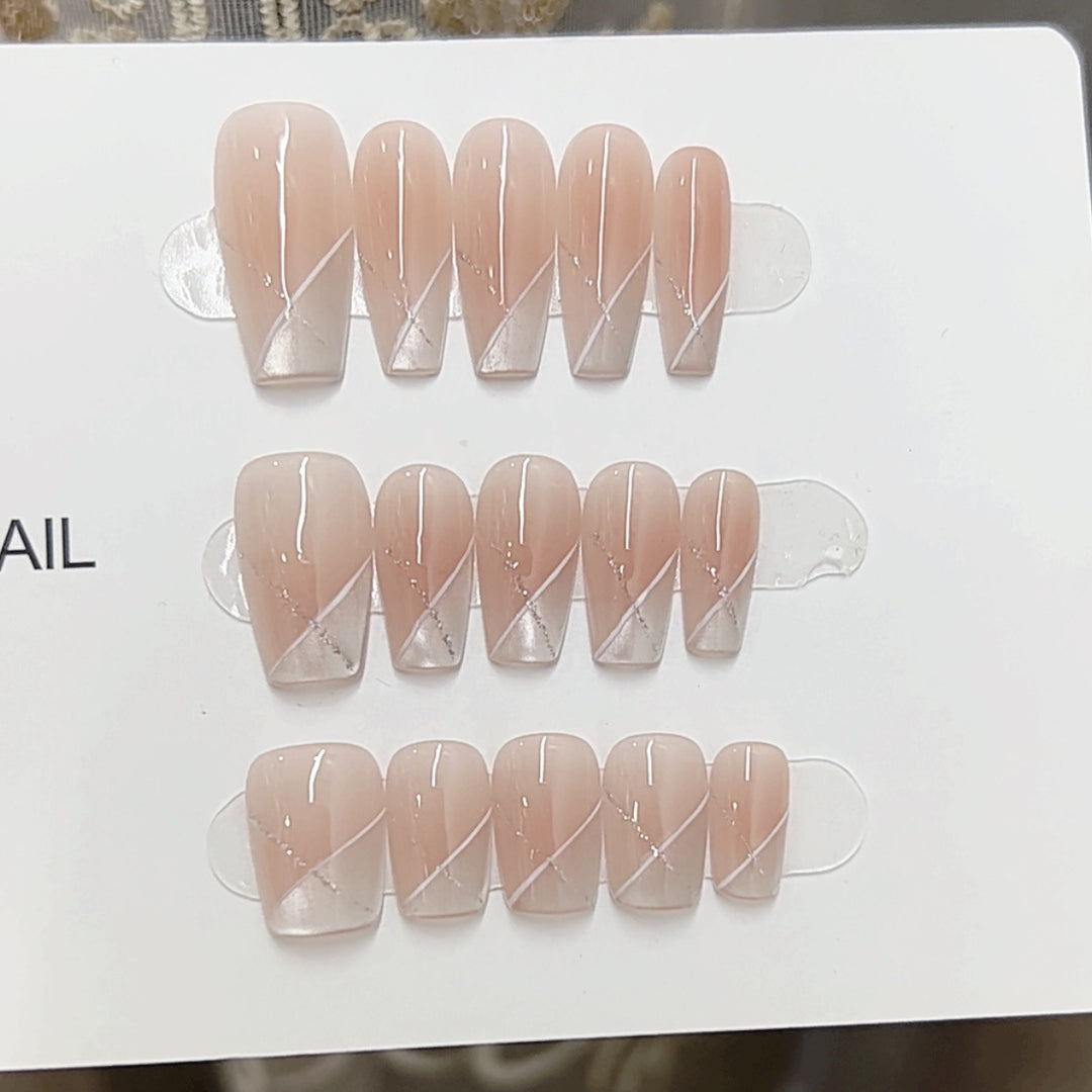 Artistic Marble-Effect Press-On Nails Bowlift